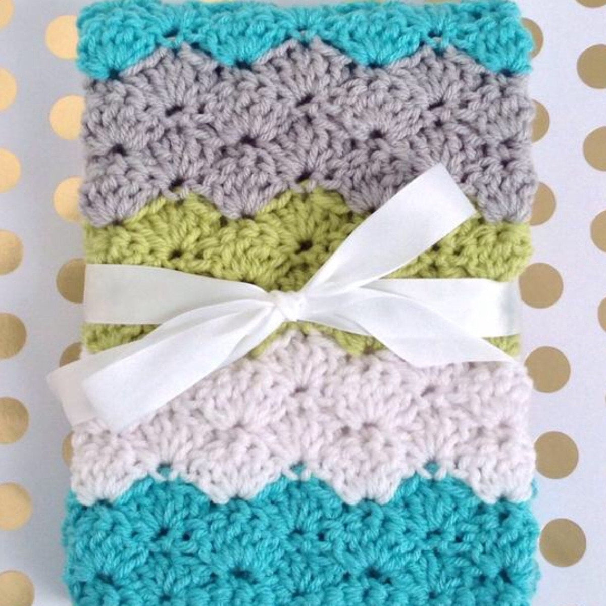 Crochet baby blanket - aqua and black Crochet baby blanket natural baby blanket - knit 2024 baby afghan - nursery decor