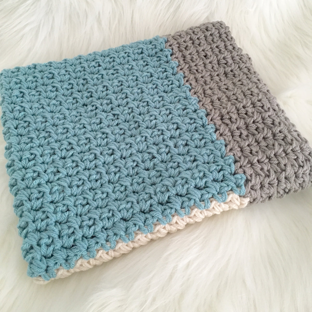 Easy Lagoon Crochet Baby Blanket Pattern - A More Crafty Life