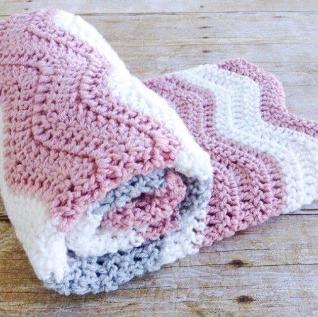 Free shipping, baby blanket crochet pink handmade crochet pink baby blanket with a white border-baby crochet blanket pink and authentic white